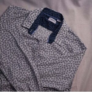 DUCHAMP LONDON Mens XXL Floral Print Button‎ Down Shirt